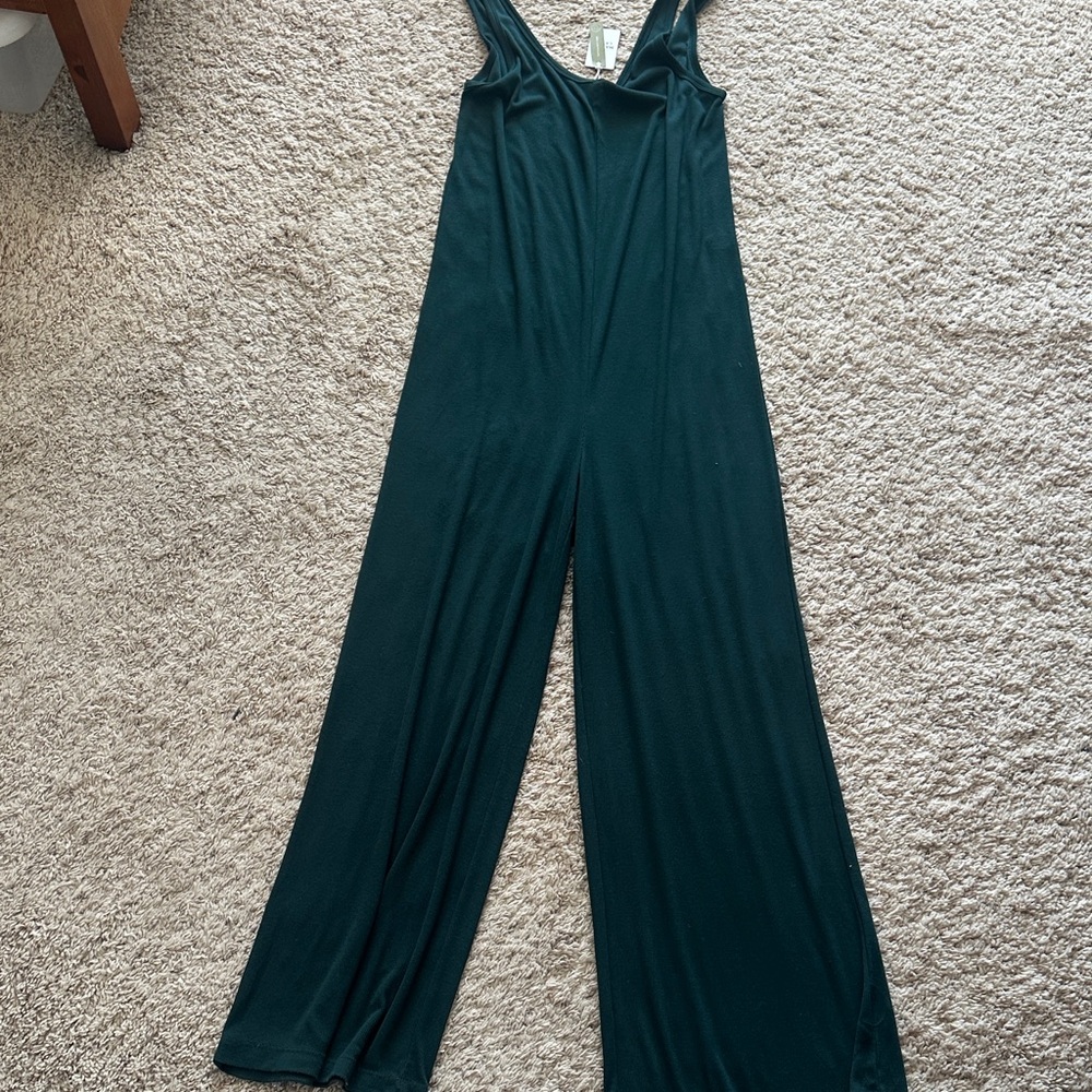 Marine Layer Dark Green Wide-Leg Jumpsuit - Picture 2 of 5